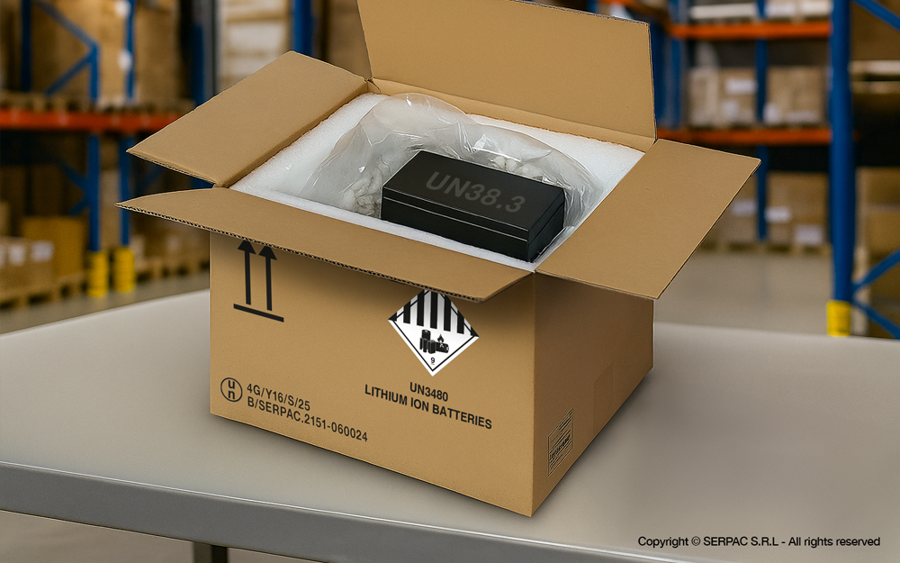 Imballare e spedire batterie al litio testate UN38.3